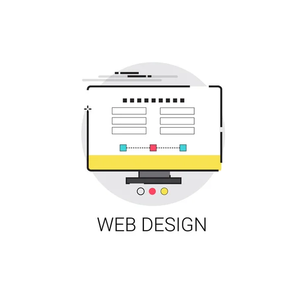 Diseño Gráfico Web Icono de Desarrollo de Aplicaciones — Vector de stock