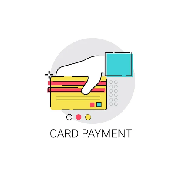 Carte de crédit Paiement par carte Tenez la main — Image vectorielle