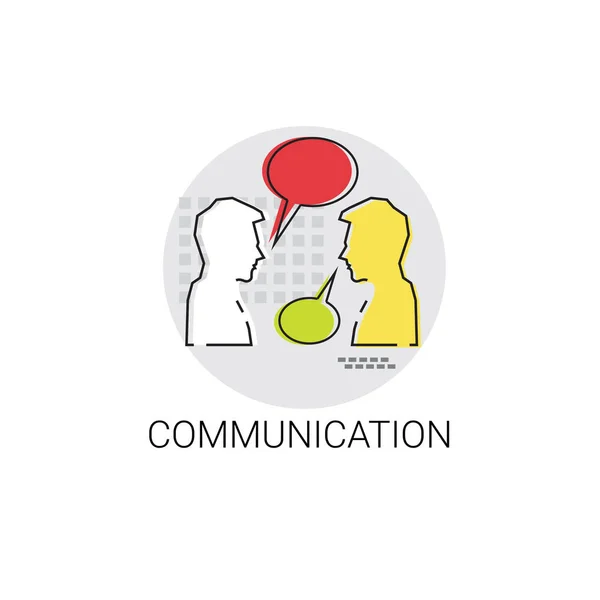 Sociaal netwerk communicatie mensen chatten pictogram — Stockvector