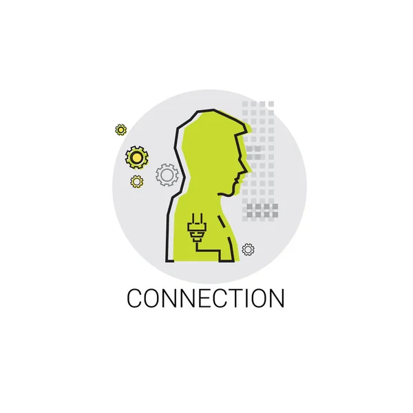 Réseau social Communication Personnes Connection Icône — Image vectorielle