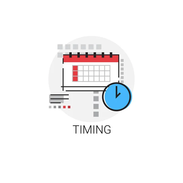 Gerenciamento de Tempo Business Timing Icon — Vetor de Stock