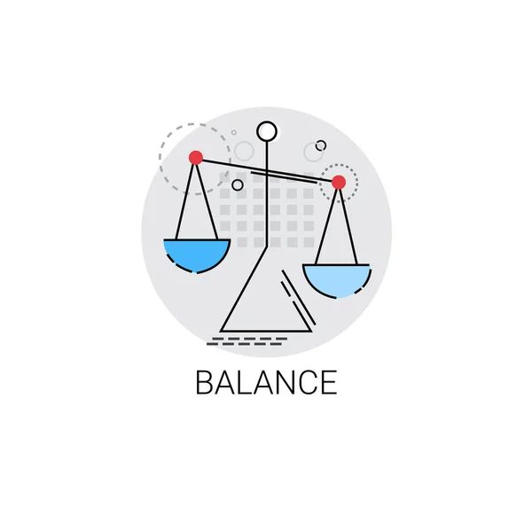Balance Scale Economic Business Icon — Stock Vector