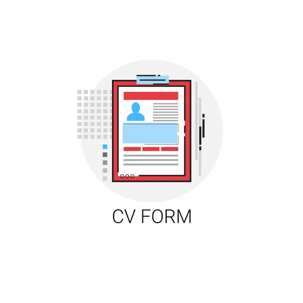 CV van het pictogram van de toepassing van de werving van Job Vacancy — Stockvector