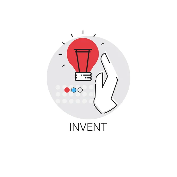 Inventer une nouvelle idée Inspiration Processus créatif Icône d'affaires — Image vectorielle