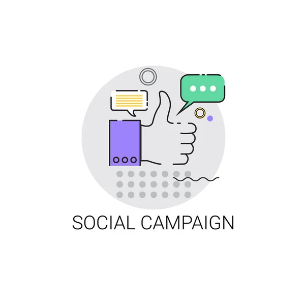 Icono de estrategia de negocio de campaña social — Archivo Imágenes Vectoriales