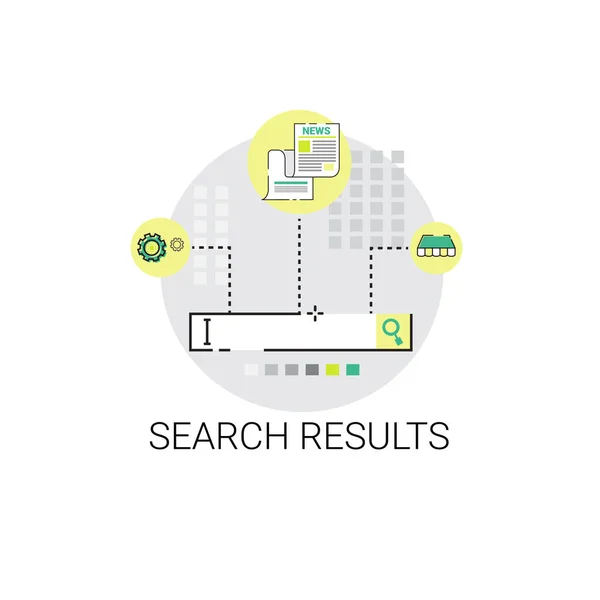 Resultado da Pesquisa Ícone de Negócios de Dados Web — Vetor de Stock