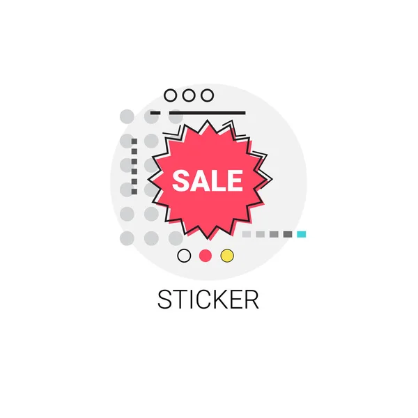 Vente Shopping Tag Sticker Icône — Image vectorielle