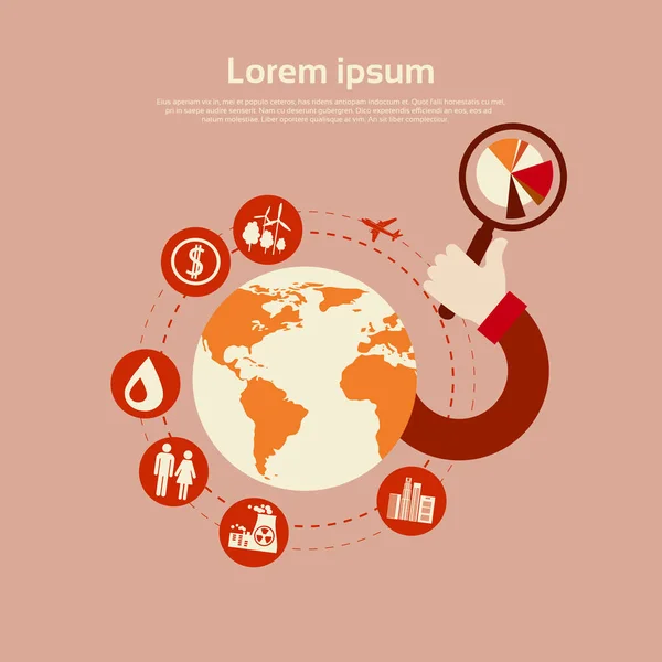 Grafikon beállítása környezet Diagram Infographic ikon üzleti diagram — Stock Vector