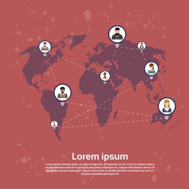 Sosyal medya iletişim dünya harita kavramı Internet ağ bağlantı insanlar