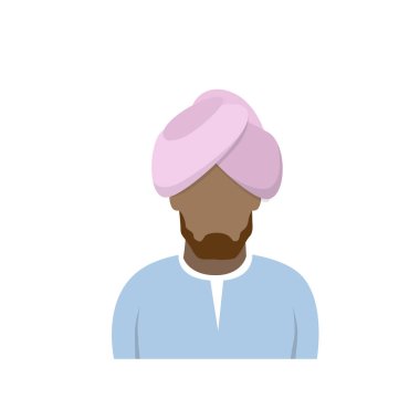 Arap profil simgesi erkek Avatar erkek, Müslüman adam portre karikatür