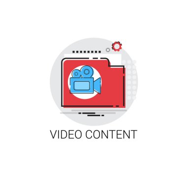 Video içerik görsel çoklu ortam simgesini