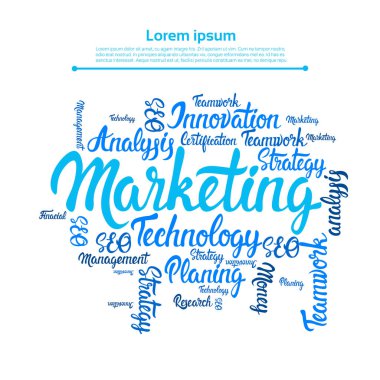 Pazarlama stratejisi geliştirme iş Infographic beyin fırtınası