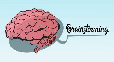 Brifing fikir yaratıcı kavramı Doodle kroki el çizmek arka plan iş beyin fırtınası Infographic beyin fırtınası