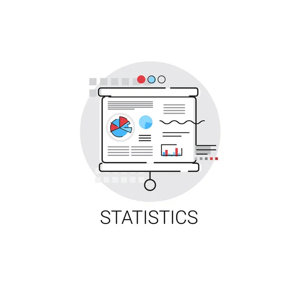 Statistik Analyse Finanzen Diagramm Infografik — Stockvektor