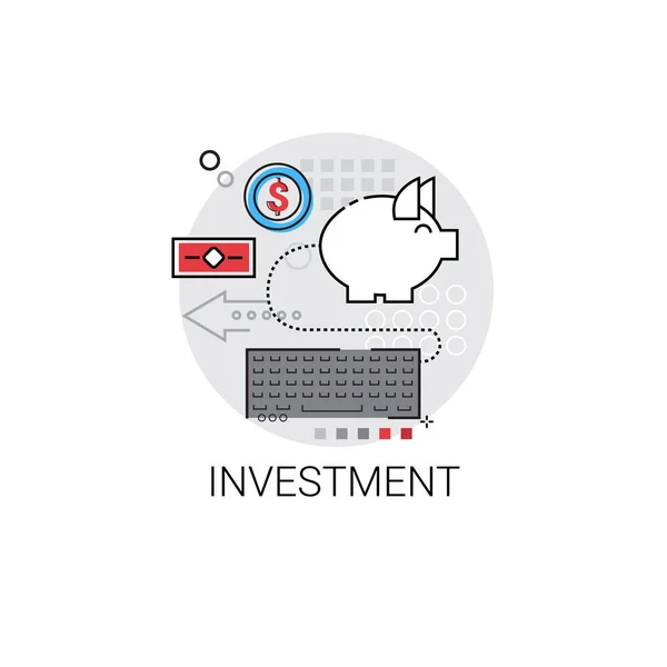 Investasi Analisis Uang Analisis Ikon Keuangan - Stok Vektor