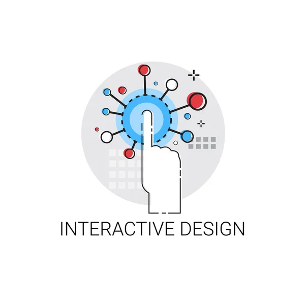Икона креативных технологий интерактивного дизайна — стоковый вектор