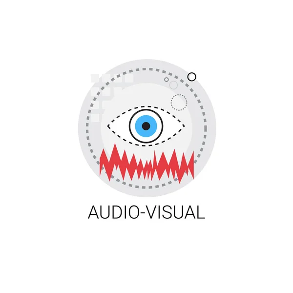 Мультимедийная иконка аудиовизуальных технологий — стоковый вектор
