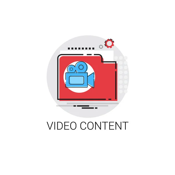 Visuelle Multimedia-Ikone für Videoinhalte — Stockvektor