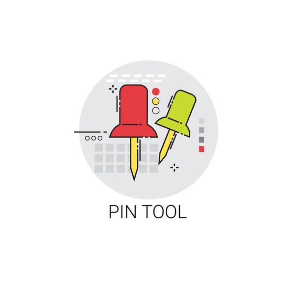 PIN aracı Office ekipman simgesi — Stok Vektör