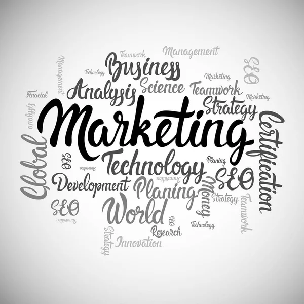 灵感触发图的市场营销战略发展业务 — 图库矢量图片