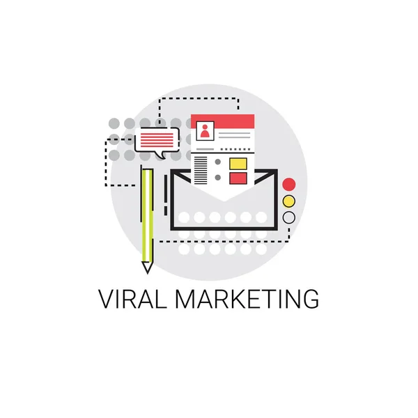 Icono de Optimización de Marketing de Contenidos Virales — Vector de stock