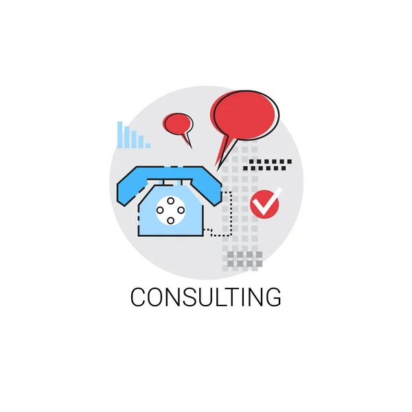 Customer Consulting Support Service Icon — Stock Vector