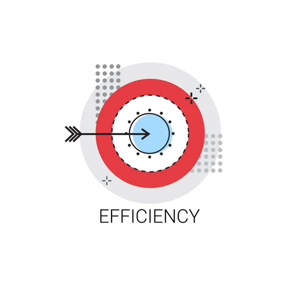 效率目标箭头得到目标业务概念图标矢量图 — 图库矢量图片
