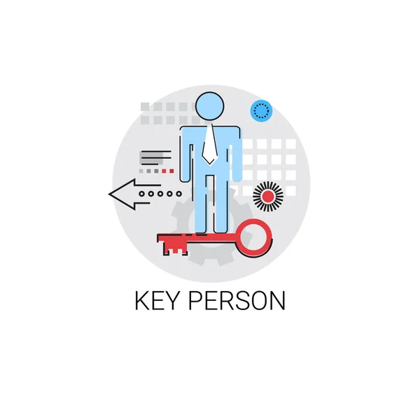 Key Person Worker Potential Business Concept — Stock Vector