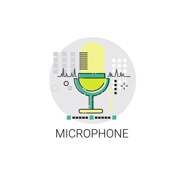 Ikona mikrofonu Audio produkcji dźwięku — Wektor stockowy