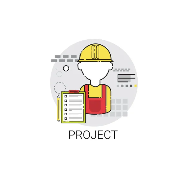 Ikona inżynieria budowy projektu budynku — Wektor stockowy