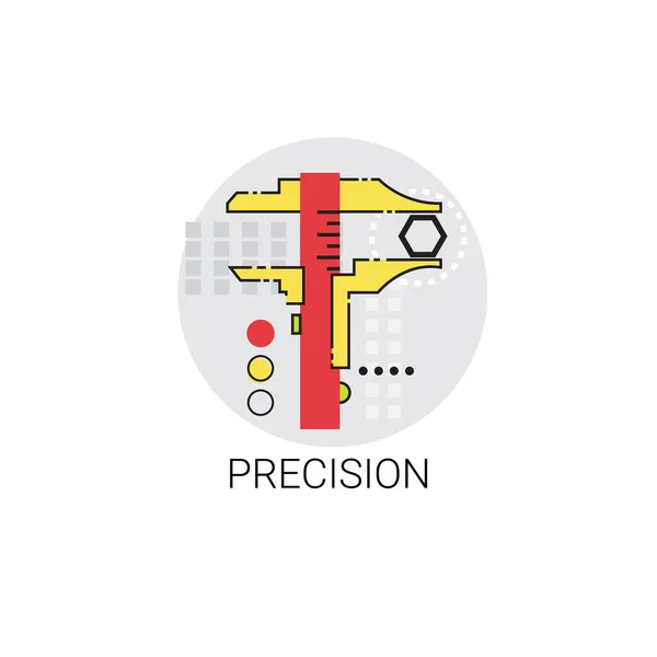 Icône de qualité de production d'industrie de précision — Image vectorielle