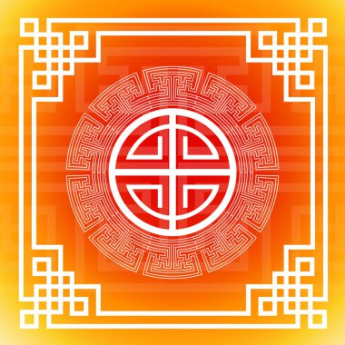 Çince Geleneksel arka plan renkli süs afiş