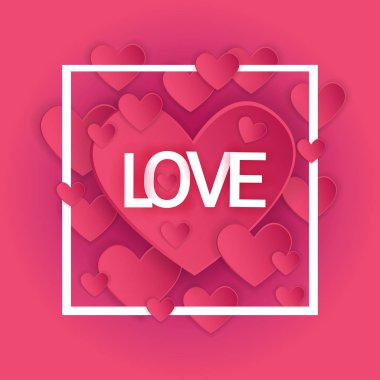 Sevgililer günü hediye kart tatil seviyorum kalp şekli afiş kopya alanı ile