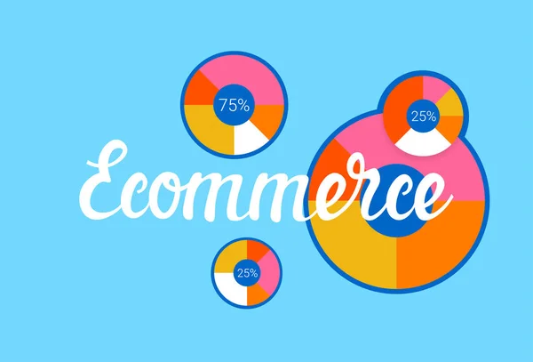Zakupy online koncepcja e-commerce transparent — Wektor stockowy