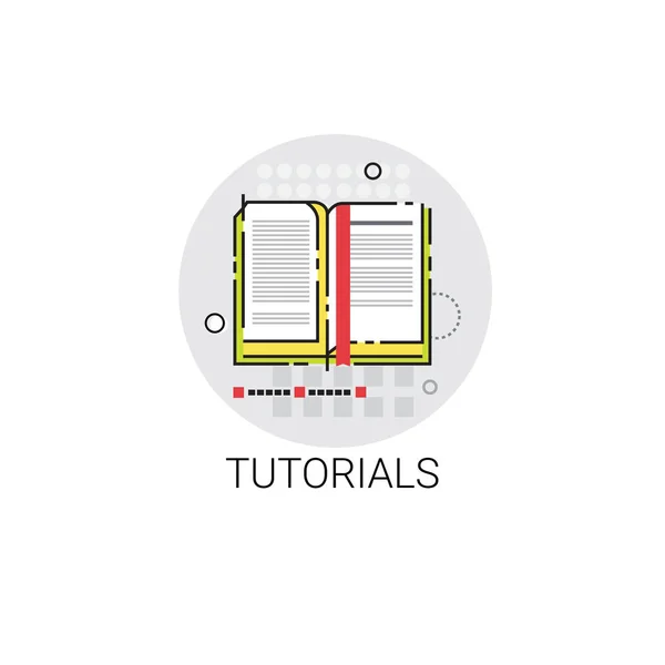 Samouczki Online Learning odległość Edukacja ikona — Wektor stockowy