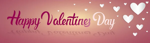 Tarjeta de regalo de San Valentín Holiday Love Heart Shape Banner con espacio de copia — Vector de stock