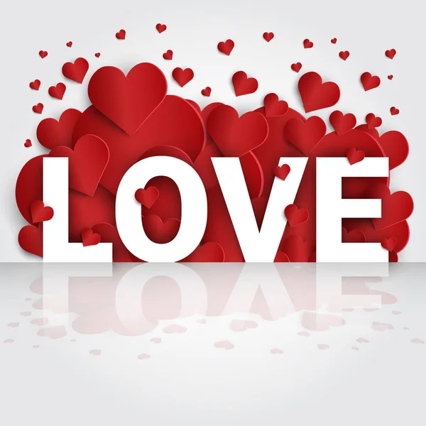 Sevgililer günü hediye kart tatil aşk kalp şekli — Stok fotoğraf
