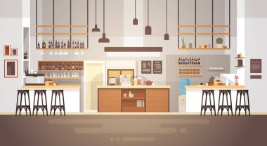 Modern Cafe iç boşalt insanları Restoran yok