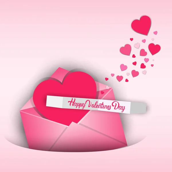 Tarjeta de regalo de San Valentín Holiday Love Heart Shape — Vector de stock