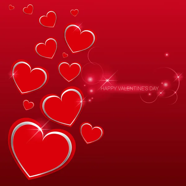 Carte-cadeau Saint-Valentin Amour de vacances Forme de coeur — Image vectorielle