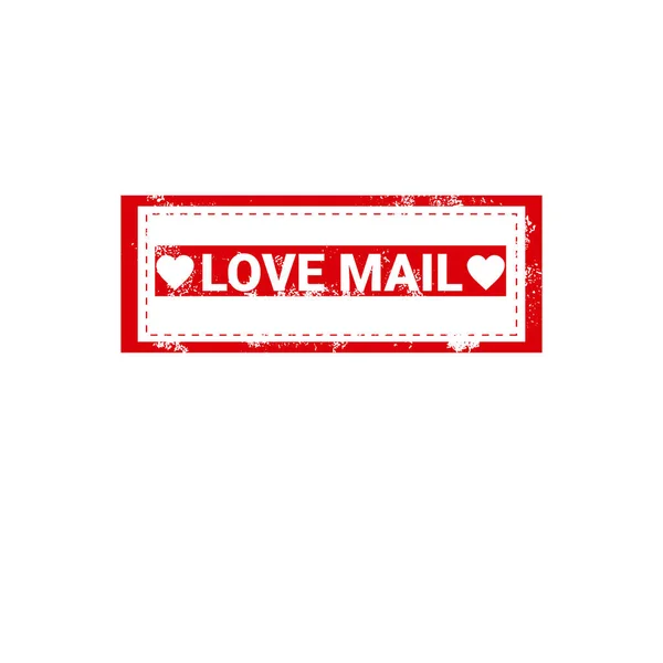 Dia dos Namorados Cartão de presente Holiday Love Sticker Stamp — Vetor de Stock