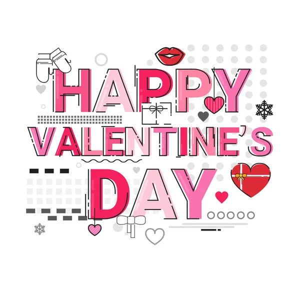 Valentine dag Gift wenskaart Holiday Love hart vorm Banner — Stockvector