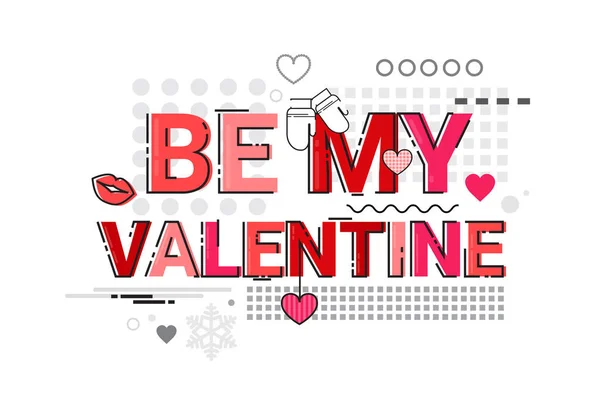 Tarjeta de felicitación de regalo de San Valentín Holiday Love Heart Shape Banner — Vector de stock