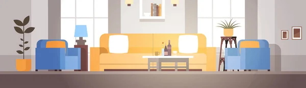 Sala de estar Interior Home Design de Apartamento Moderno —  Vetores de Stock