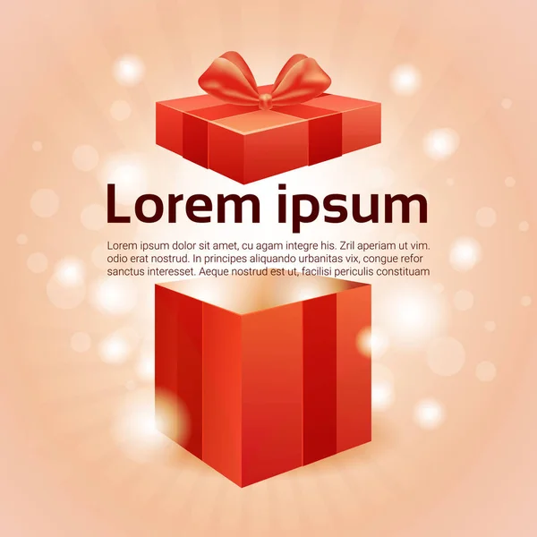 Valentinstag Geschenkkarte Urlaub Liebe Geschenk bunte Schachtel Banner — Stockvektor