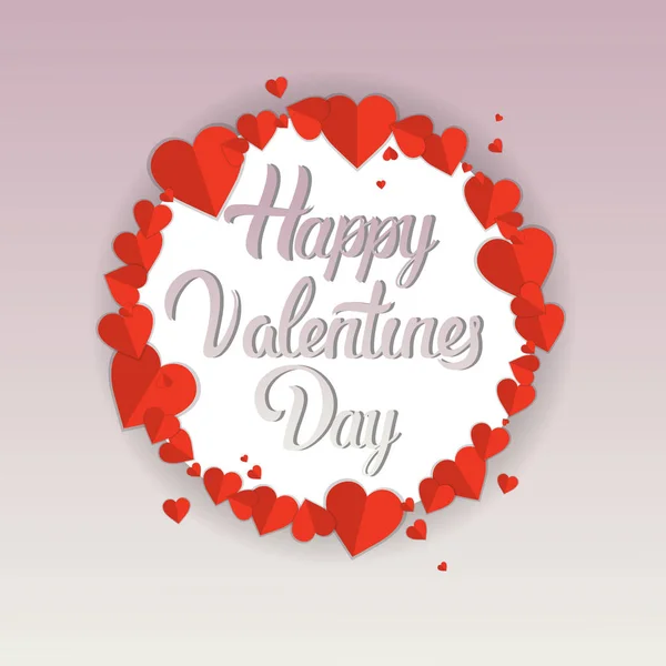 Valentine dag Gift Card Holiday Love hart vorm — Stockvector