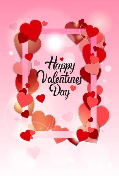 Carte-cadeau Saint-Valentin Amour de vacances Forme de coeur — Image vectorielle