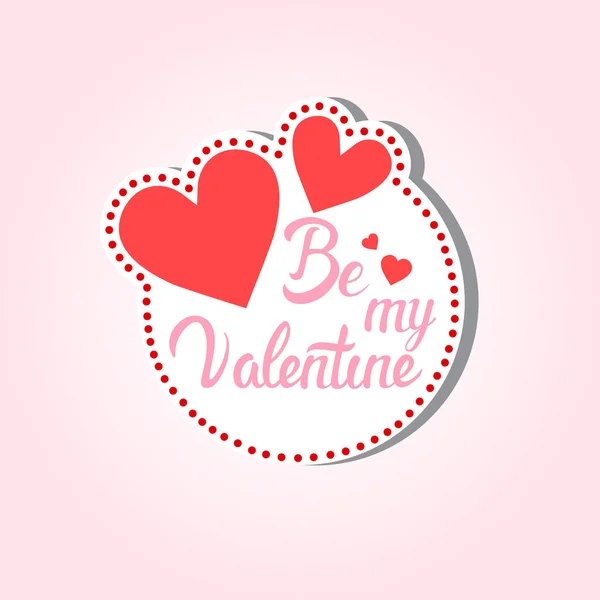 Tarjeta de regalo de San Valentín Holiday Love Heart Shape — Vector de stock