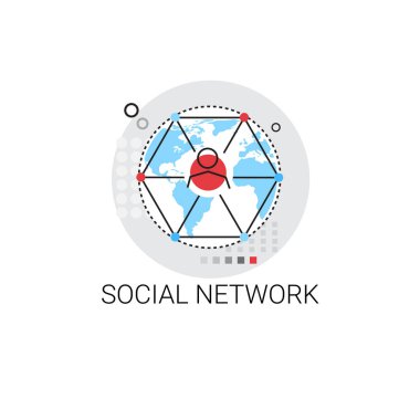 Sosyal ağ iletişim sohbet ileti simgesi