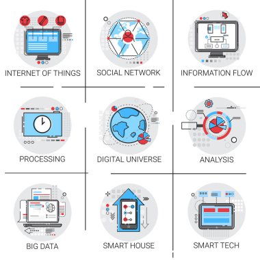 Bilgi akışı genel veri simge kümesi Internet şey Smart teknolojisi
